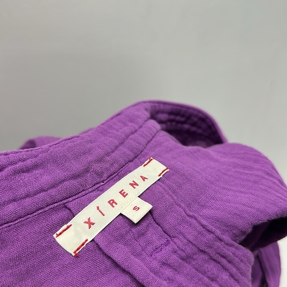 Xirena Blouse Top Shirt Long Sleeve Relaxed Beachy Chelsea Gauze Purple Small - Picture 8 of 8